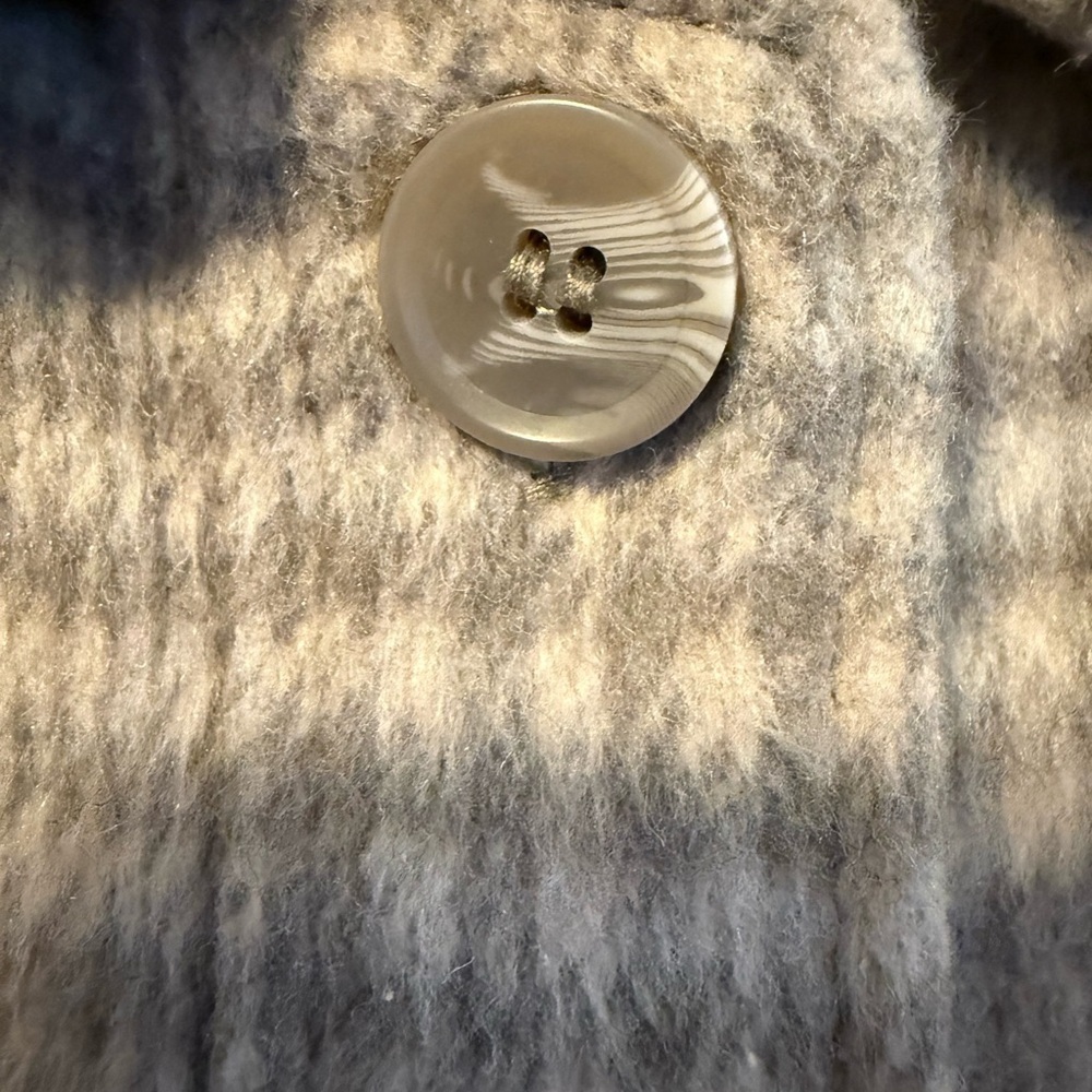 Joie Neutral Plaid Shacket, Size L - Picture 6 of 8